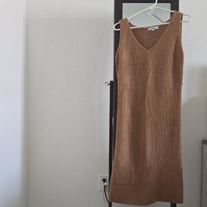 Sam Edelman Tan Sleeveless Midi Dress